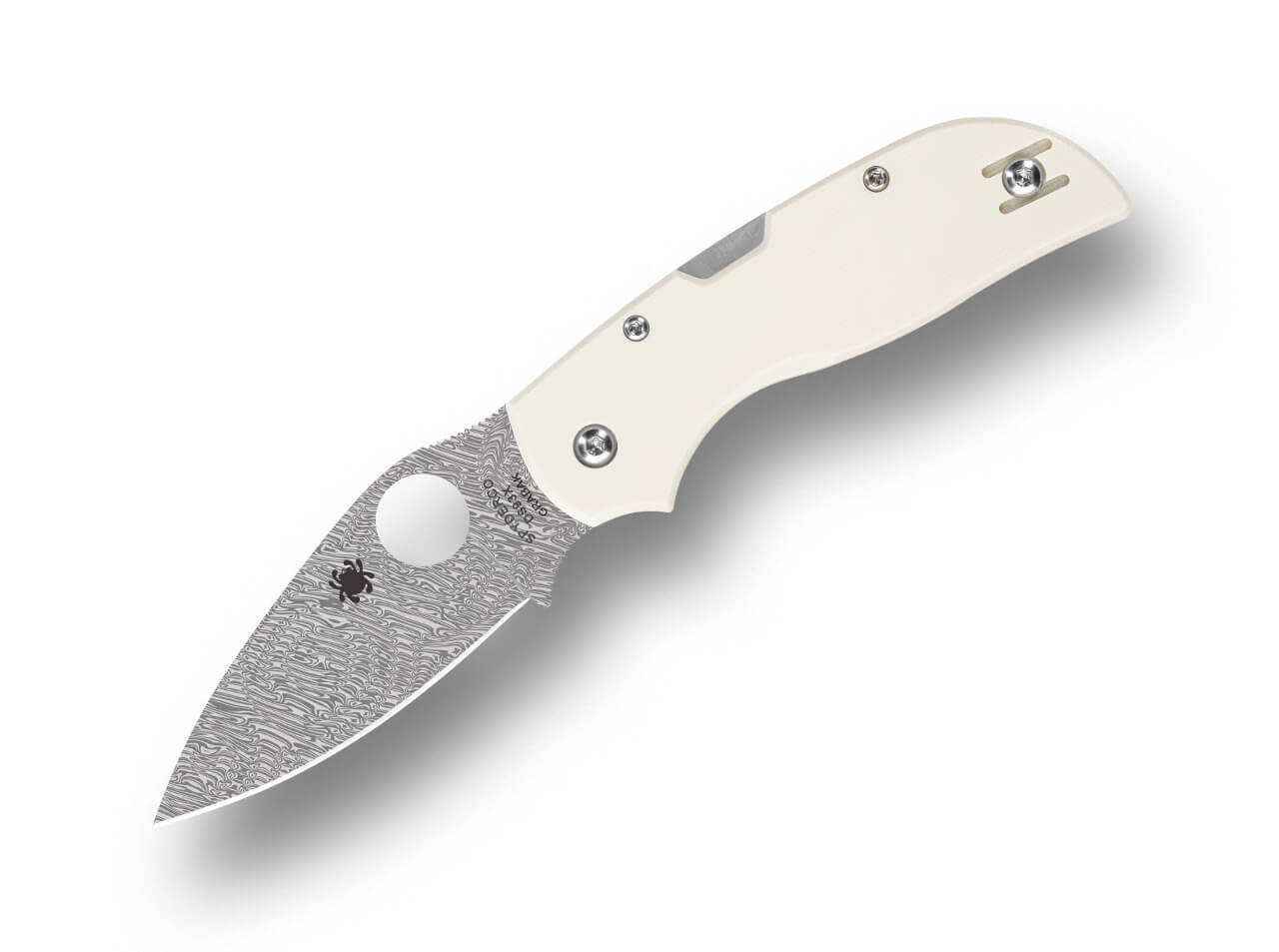 Spyderco Chaparral Ivory G-10 Damasteel – Image 2