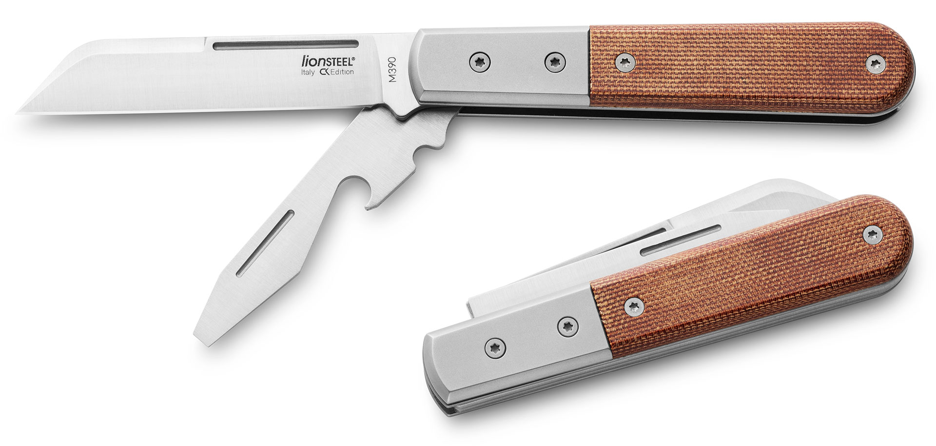 LionSteel Beerlow Dom Natural Micarta LionSteel Beerlow Dom Natural Micarta