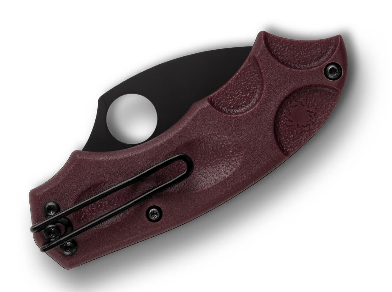 Spyderco Meerkat Burgundy Micro-Melt PD#1 Black Blade Sprint Run  – Image 2