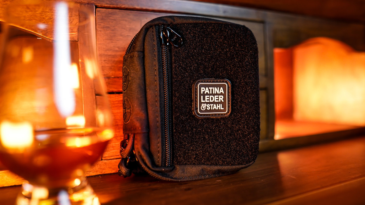 Mitchell's Herren Lounge Patch Patina, Leder & Stahl Handtasche, Glas, mikrofon, Holz, Hartholz