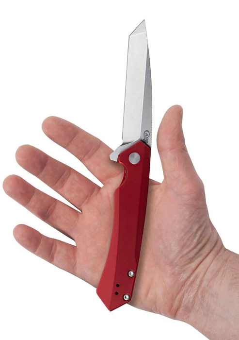 Case Kinzua Red Anodized Aluminum S35VN Tanto