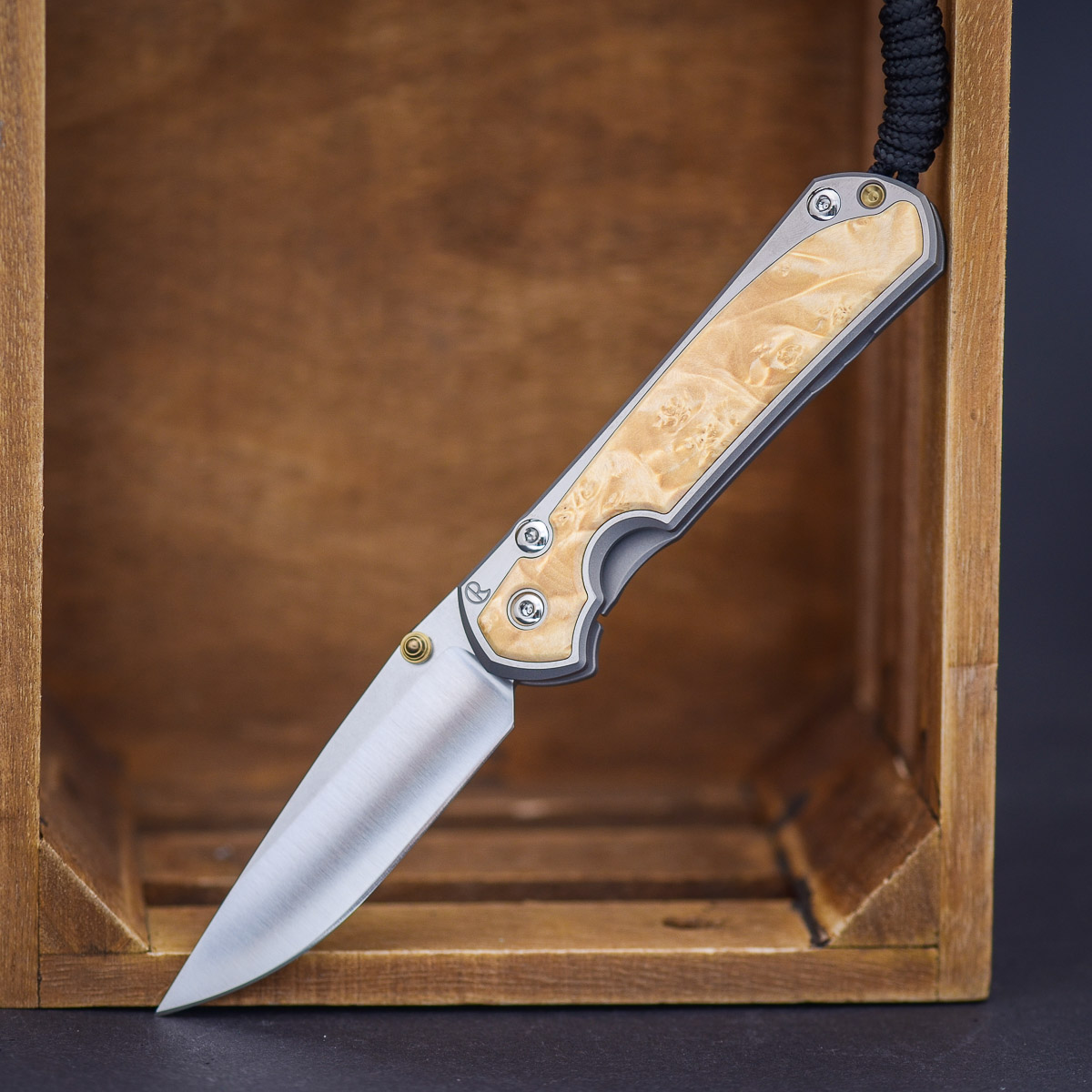 Chris Reeve Sebenza Box Elder Polished Klinge, Waffe, Dolch, Messer