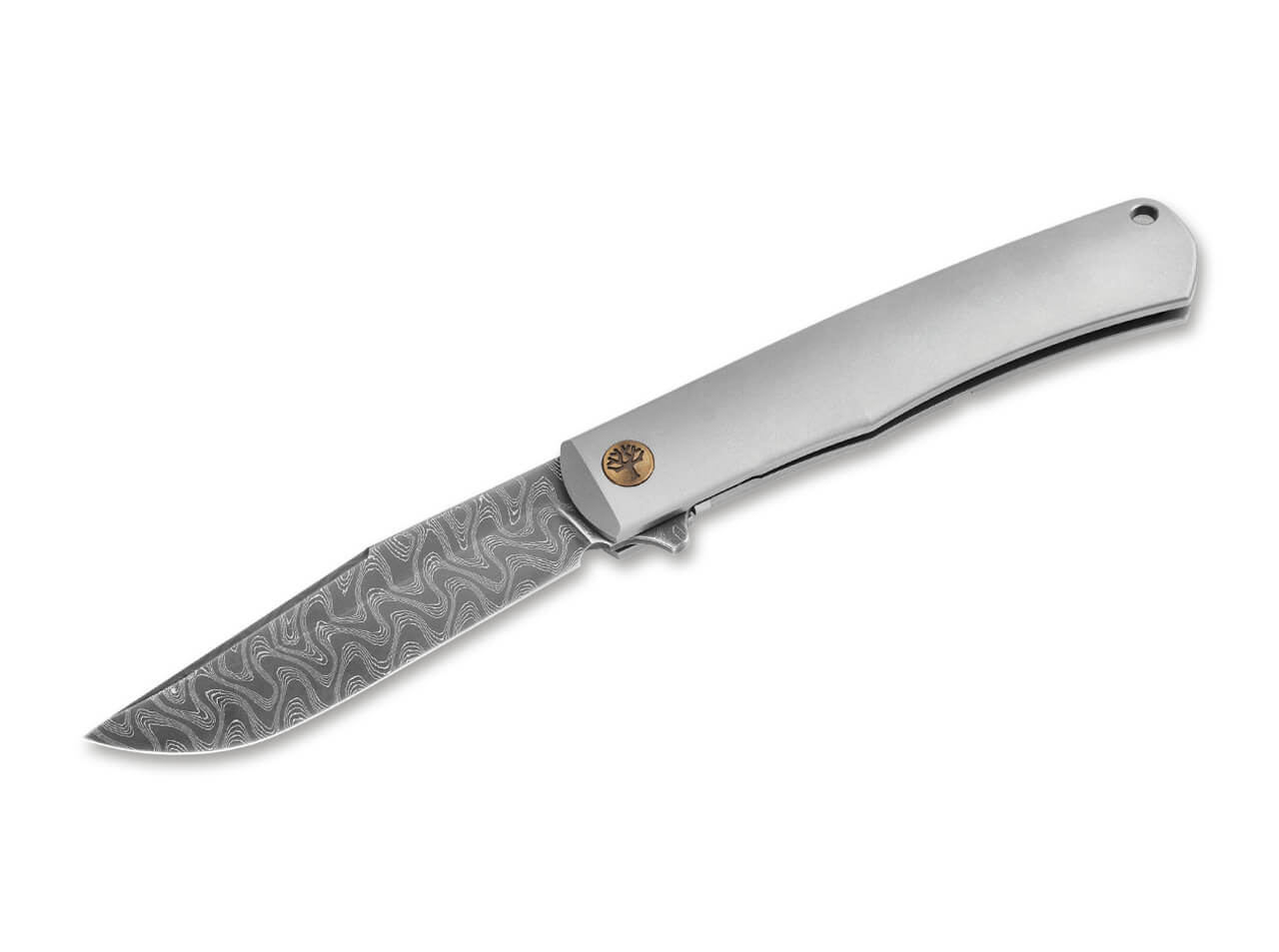 Böker Damast Jahresmesser 2025 Klinge, Waffe, Messer, Dolch