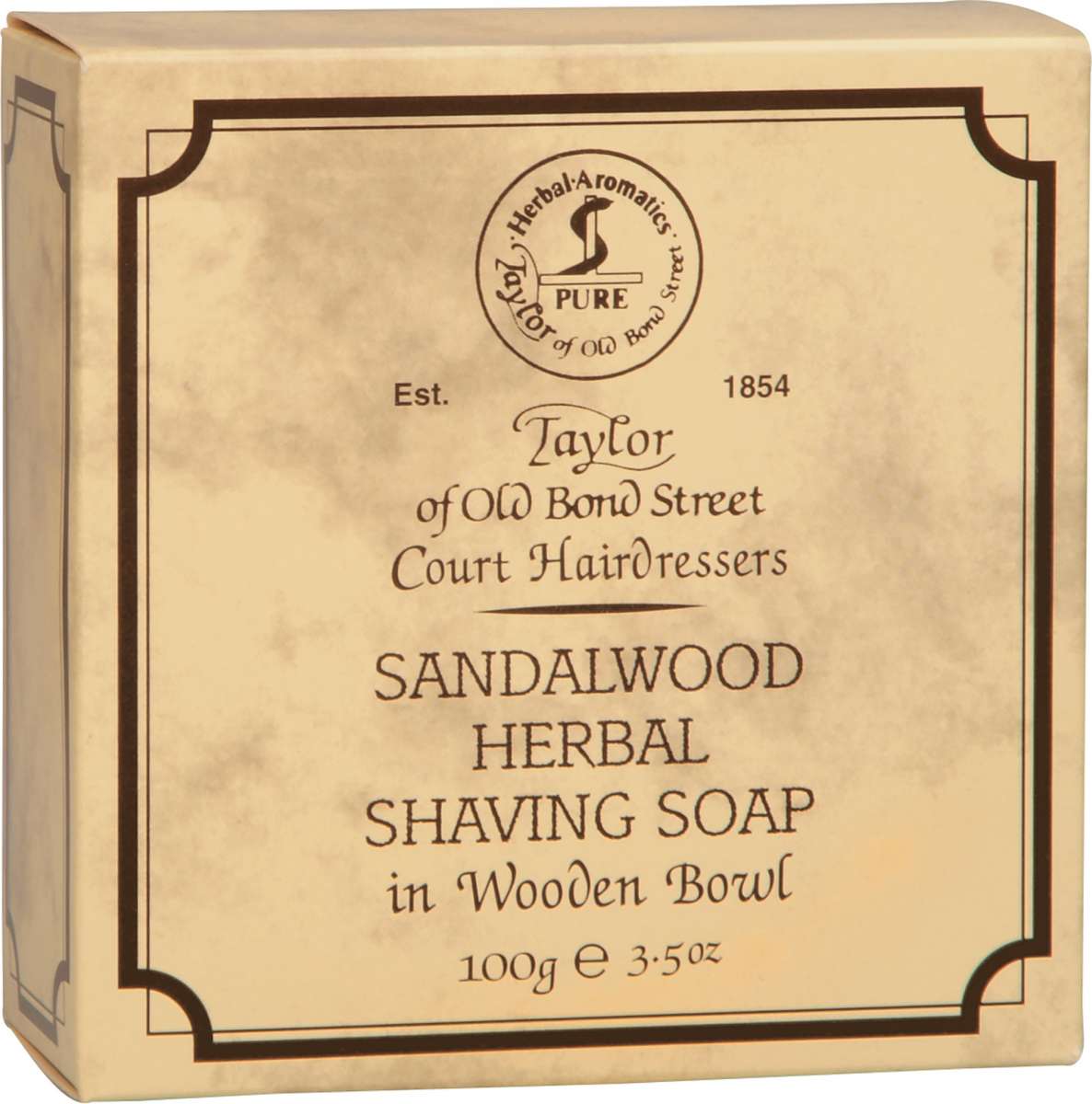 Erbe Solingen Taylor Sandalwood Herbal Shaving Soap 100g in Wooden Bowl – Image 2
