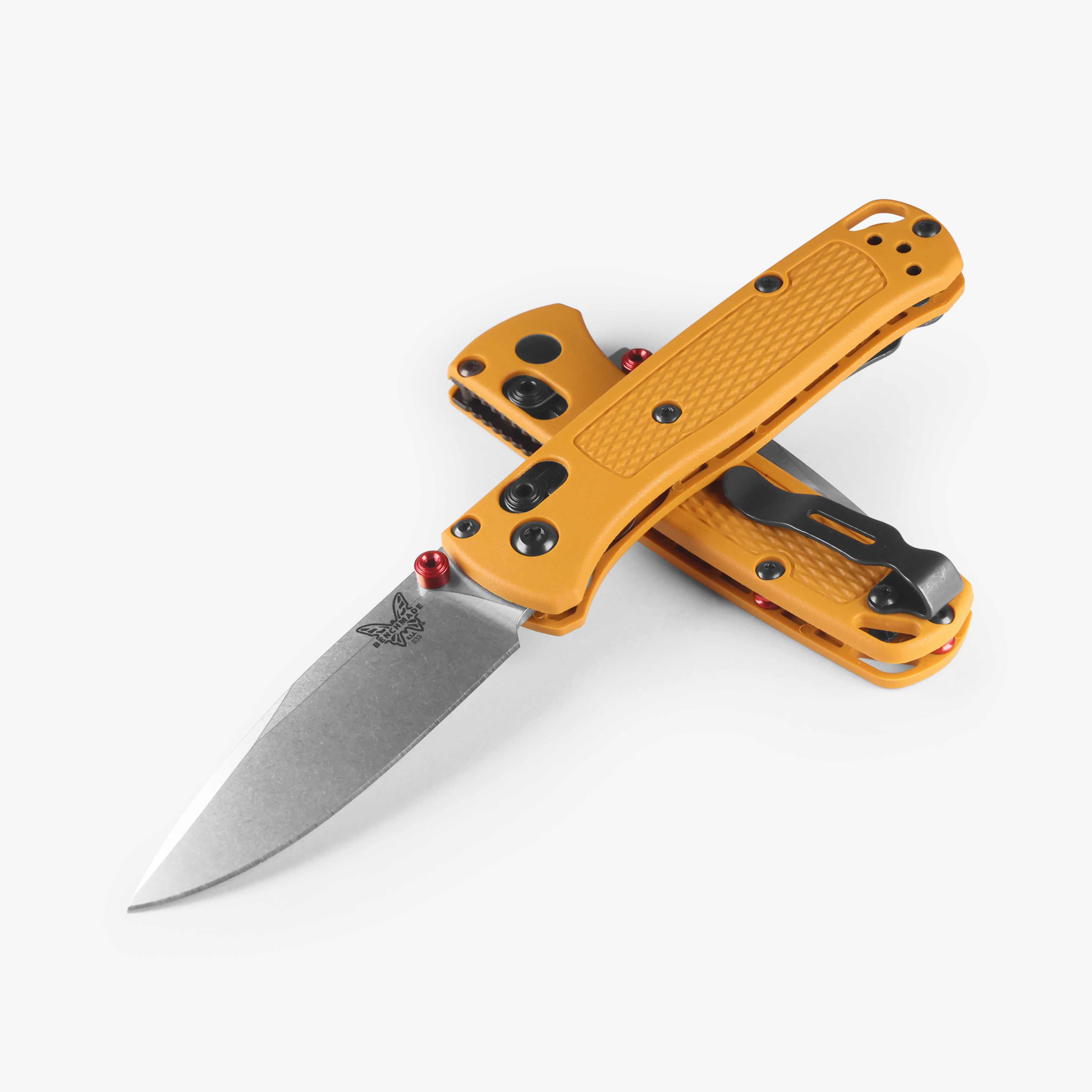 Benchmade 533-08 Mini Bugout Yellow Grivory Klinge, Dolch, Messer, Waffe