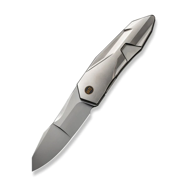 WE Knife Solid Polished Bead Blasted Titanium WE Knife Solid Polished Bead Blasted Titanium