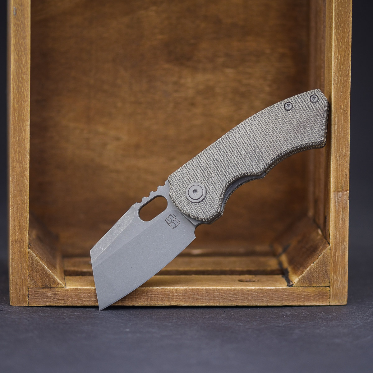Berbglades Mini SLim 2.0 Micarta Green Klinge, Messer, Waffe, Dolch