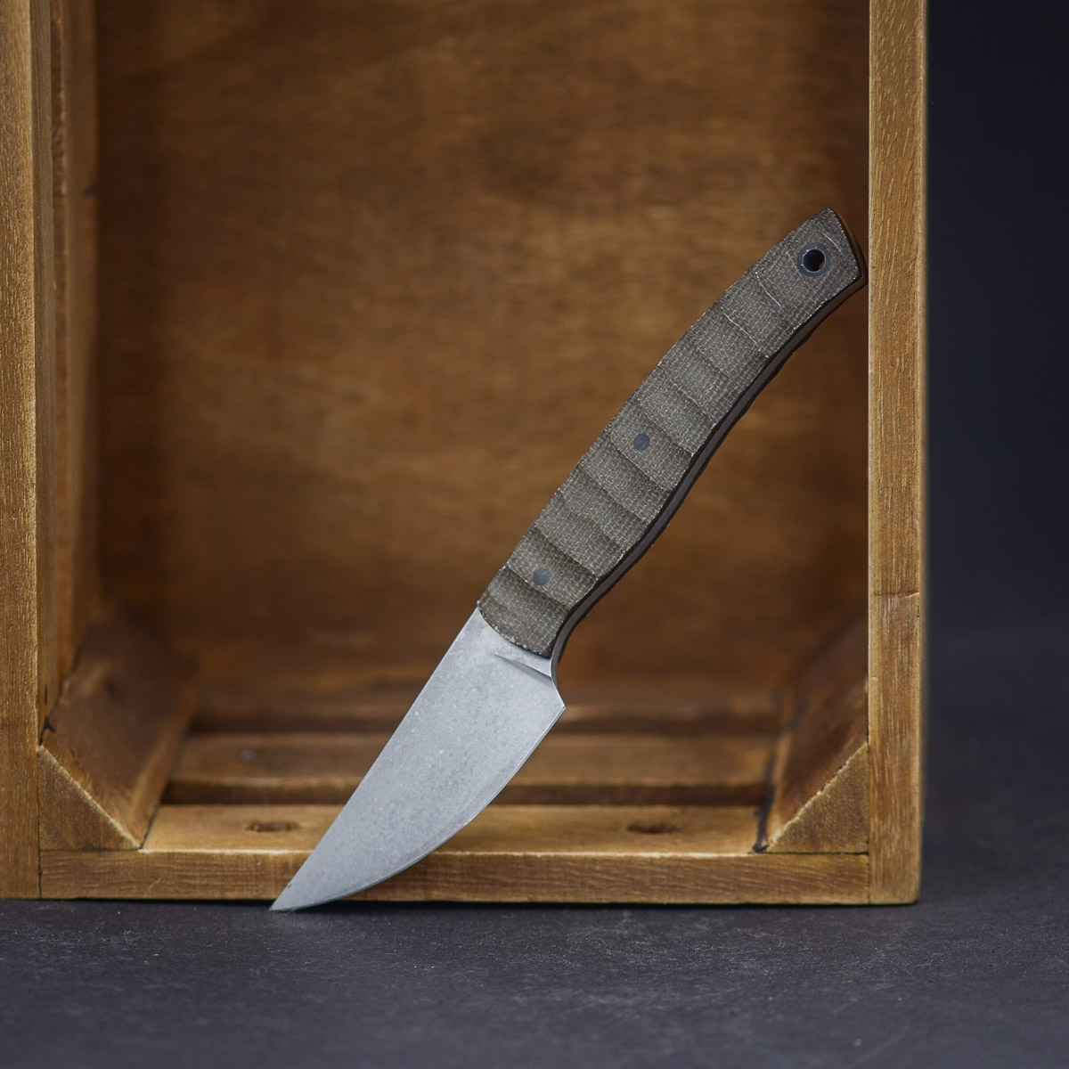 Heidi Blacksmith Micarta Green Stonwashed
