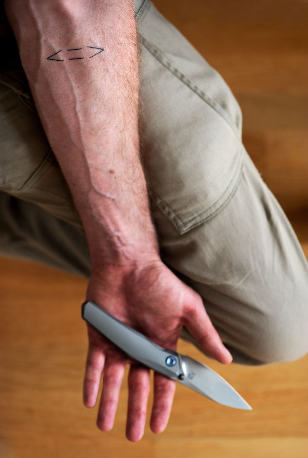 Person, Haut, Schere