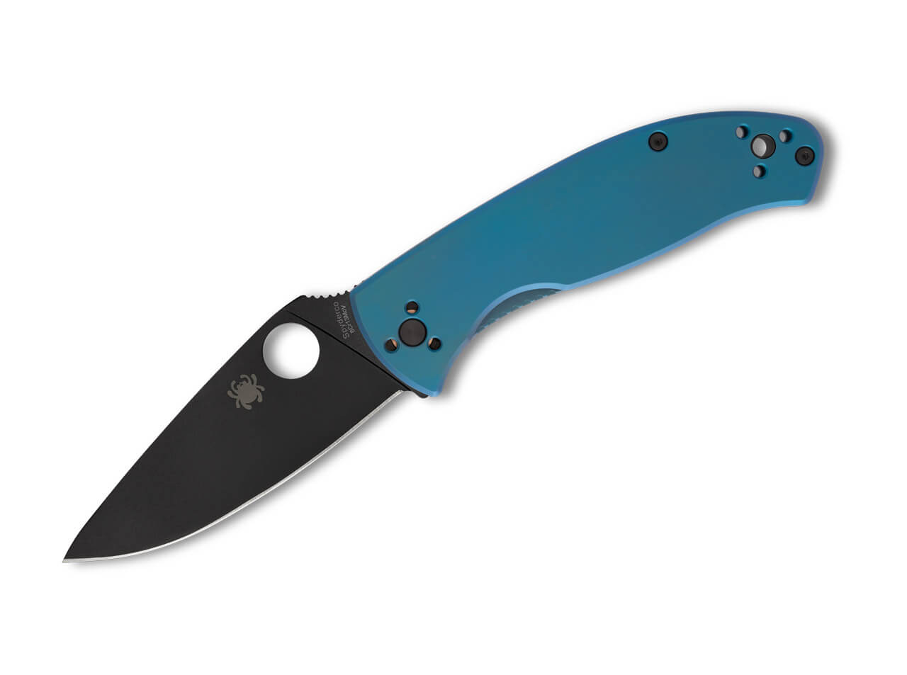 SpydercoTenacious R.I.L. Blue Titanium Black Blade PlainEdge SpydercoTenacious R.I.L. Blue Titanium Black Blade PlainEdge