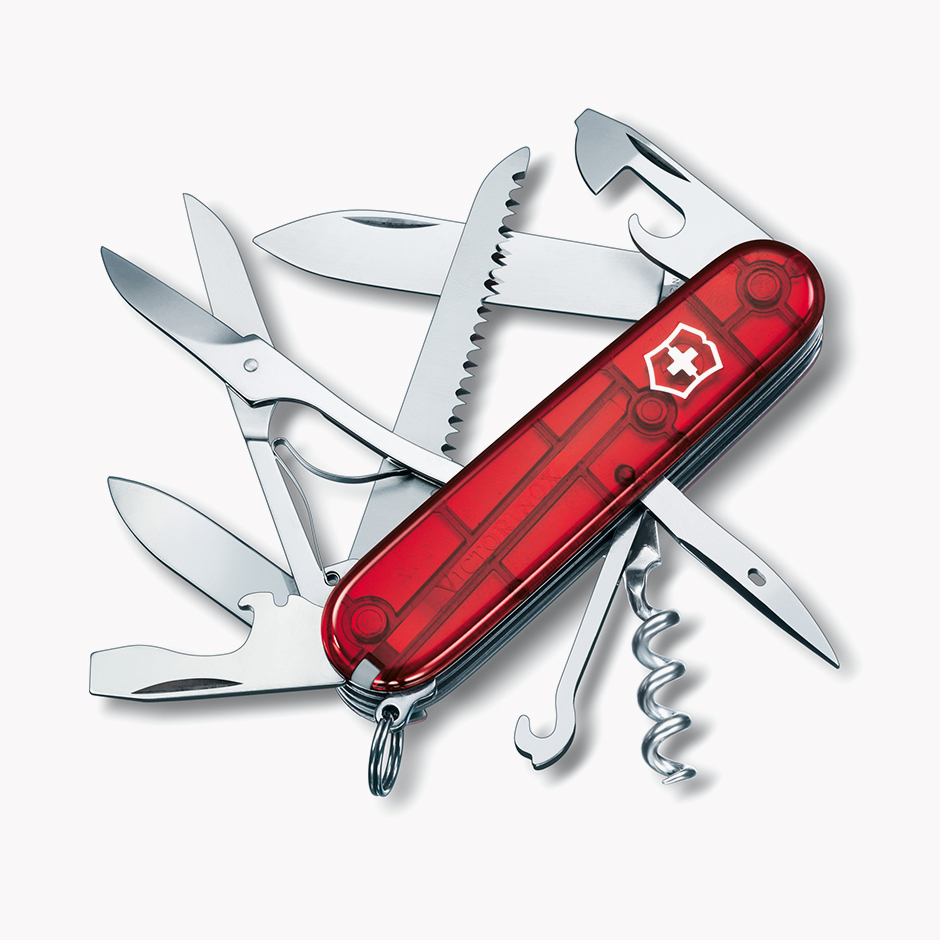 Victorinox Huntsman Shell version: Red transparent