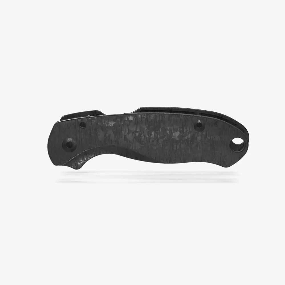 Flytanium Carbon Fiber Lotus Scales for Spyderco Paramilitary 3 Knife - Shredded  – Image 2