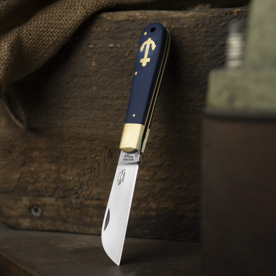Otter Anchor Knife Blue Richlite Knife Lounge Exclusive Otter Anchor Knife Blue Richlite Knife Lounge Exclusive