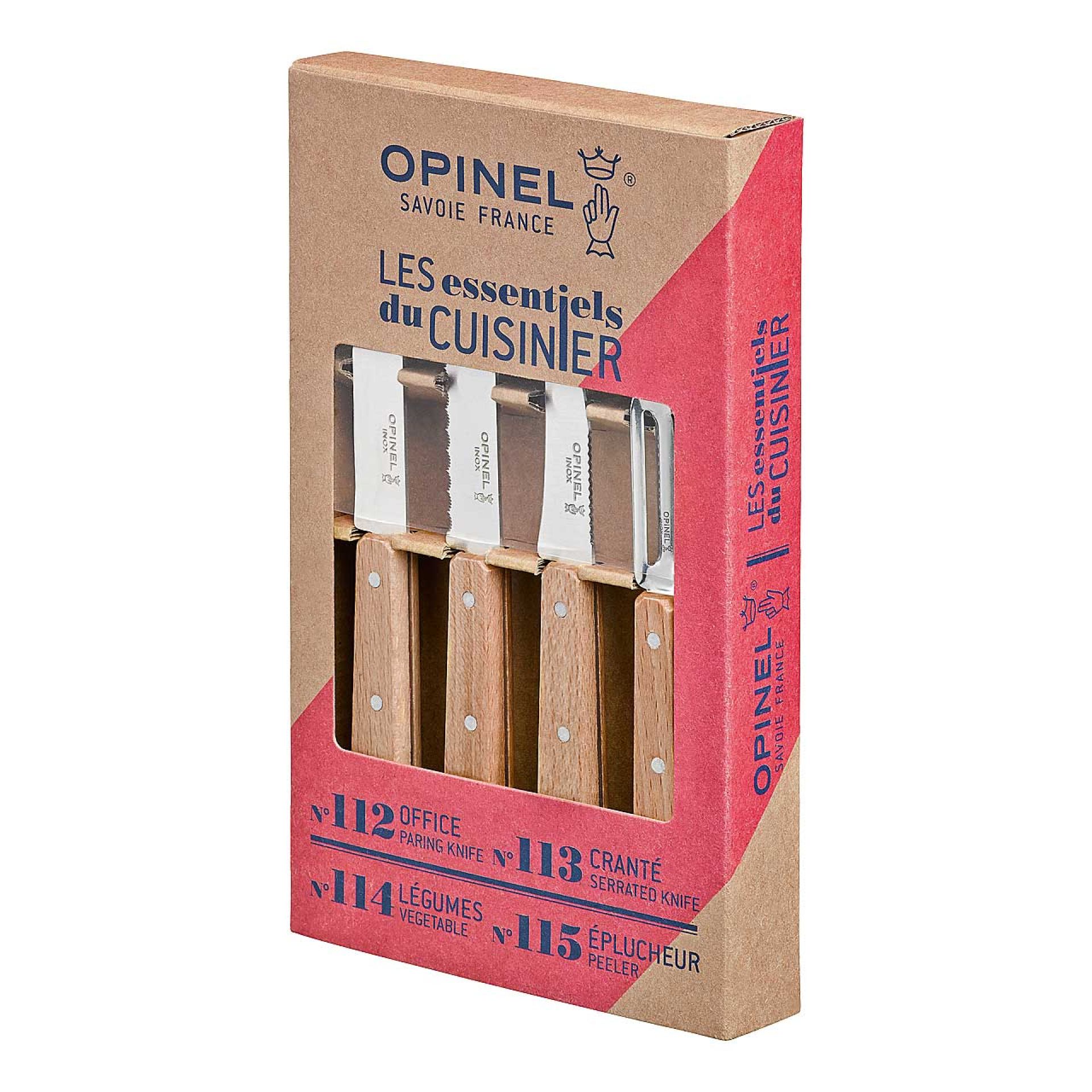 Opinel kitchen knife set 4 pieces