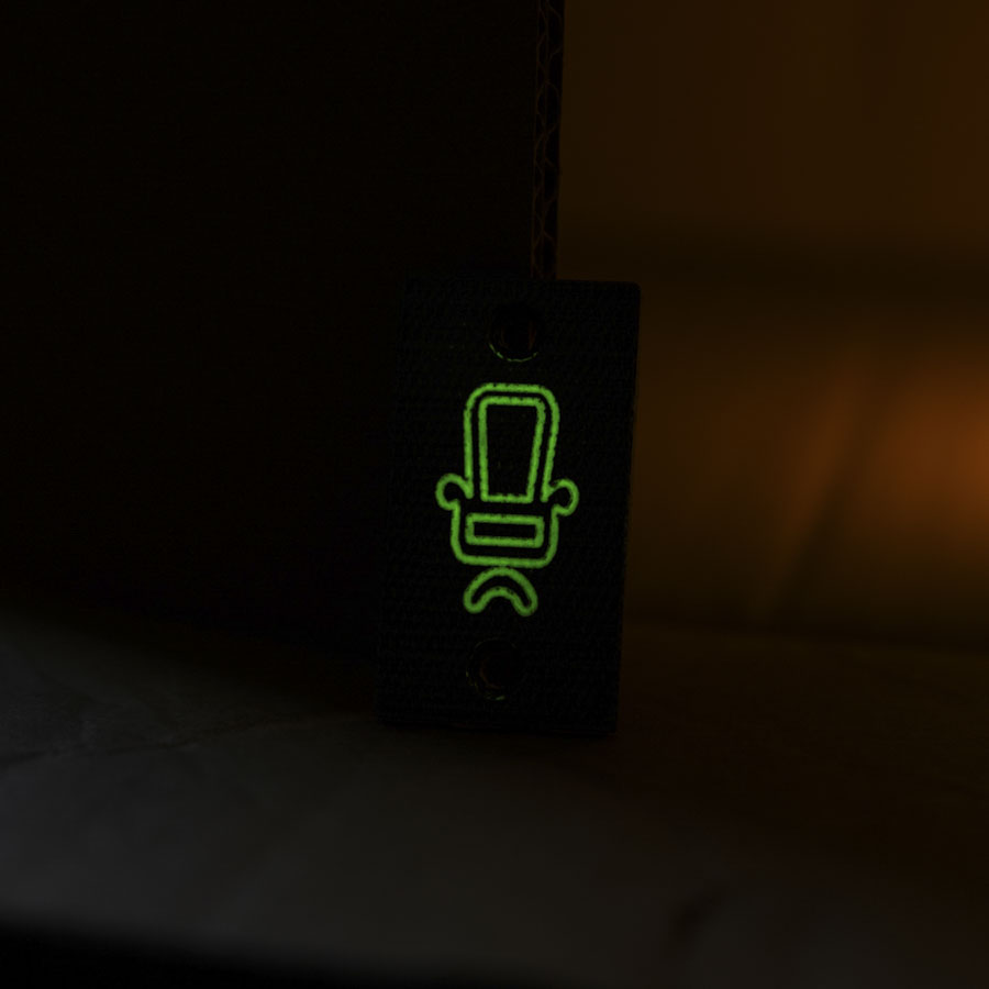 Crowgear Don't Worry Stone Inlay "Knife Lounge" – Glow in the Dark – Image 2