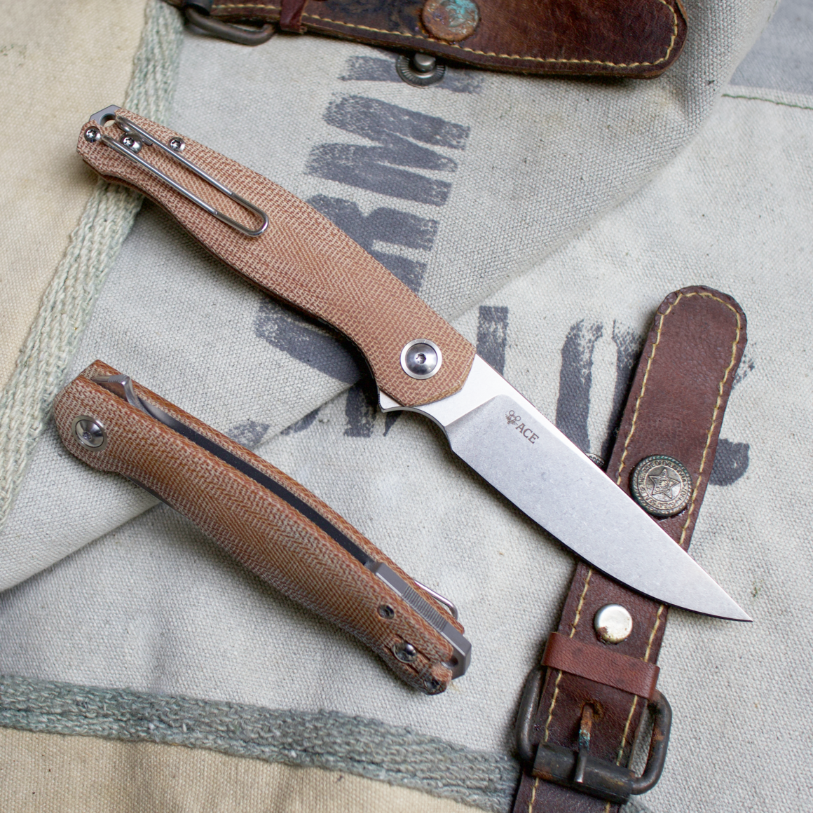 GiantMouse ACE Sonoma V2 - Natural Canvas Micarta – Image 6