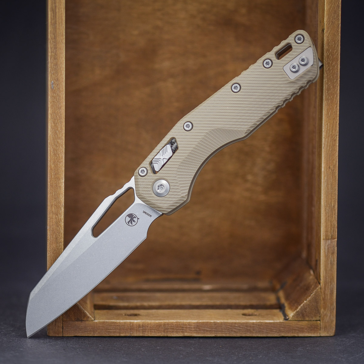 Microtech MSI Fluted G10 Tan Stonewashed Standard Klinge, Messer, Waffe, Dolch