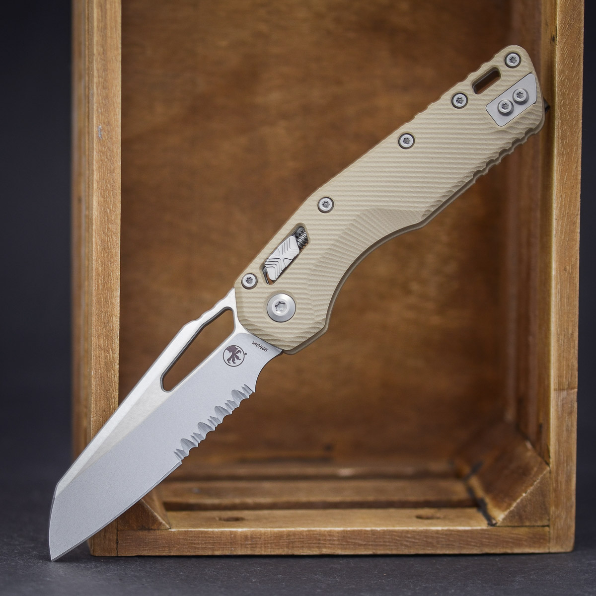 Microtech MSI Fluted G10 Tan Stonewashed P/S Klinge, Messer, Waffe, Dolch