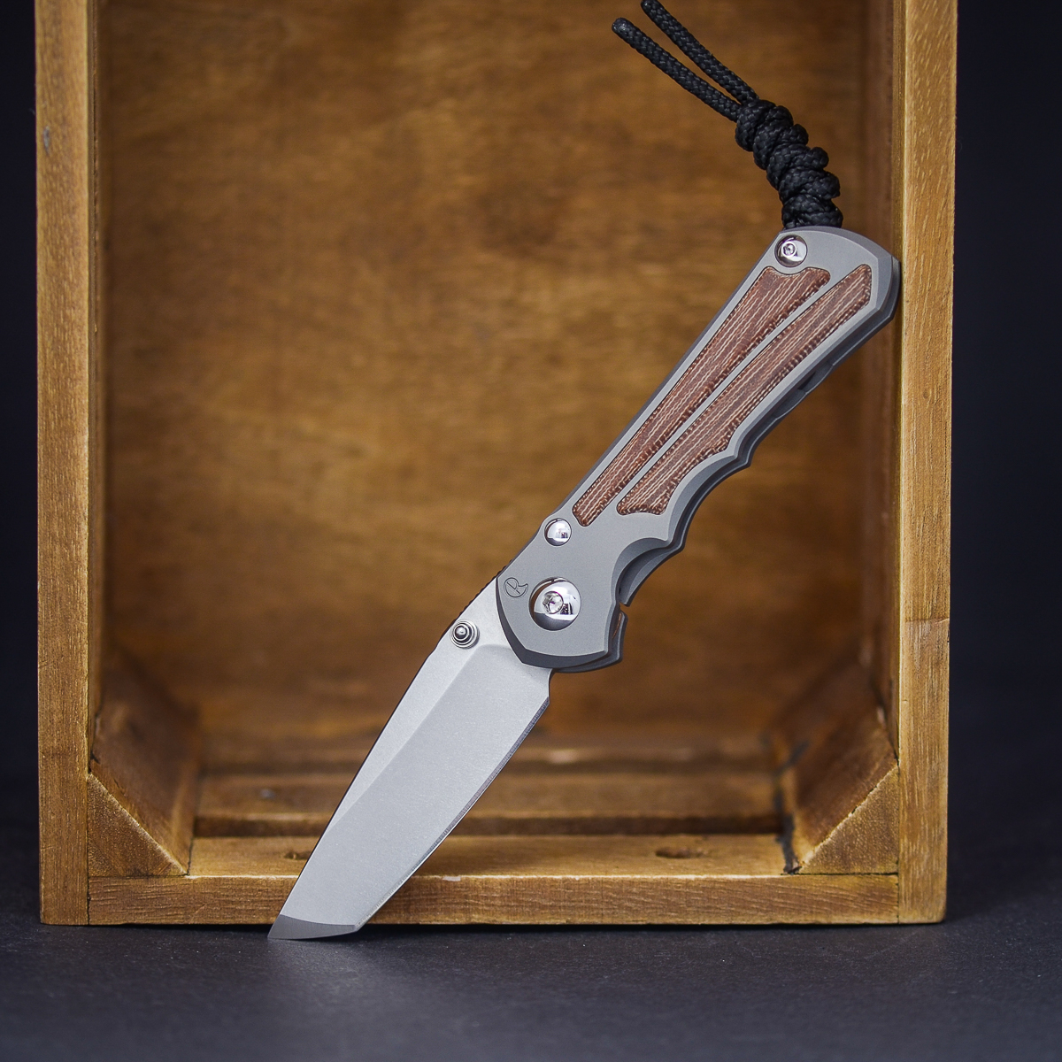 Chris Reeve Inkosi Tanto Micarta Natural Glass Blasted Klinge, Dolch, Messer, Waffe