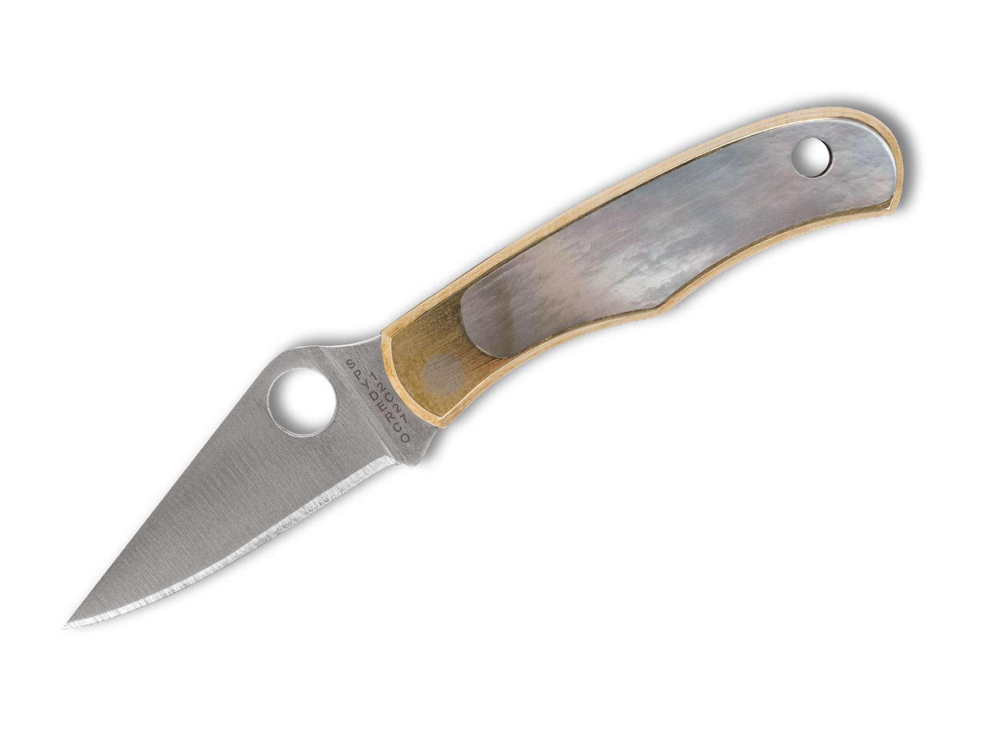 Spyderco Bug Nickel Silver Abalone Spyderco Bug Nickel Silver Abalone