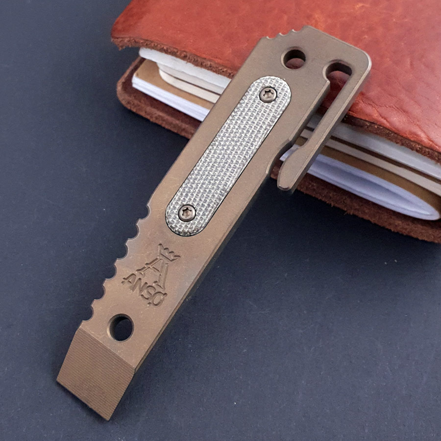 Anso Prybar Amber mit Micarta Inlay