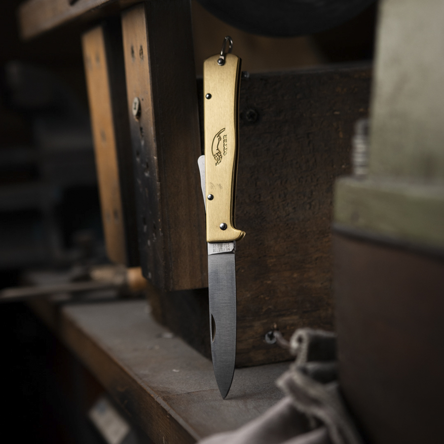 Otter Mercator brass with Clip Klinge, Dolch, Messer, Waffe