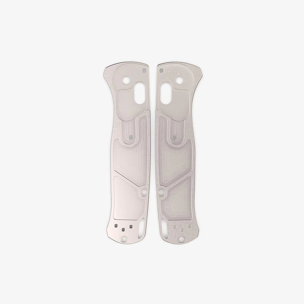 Flytanium Titanium Crossfade Scales for Benchmade Bogout Knife - Titanium Stonewash – Image 4