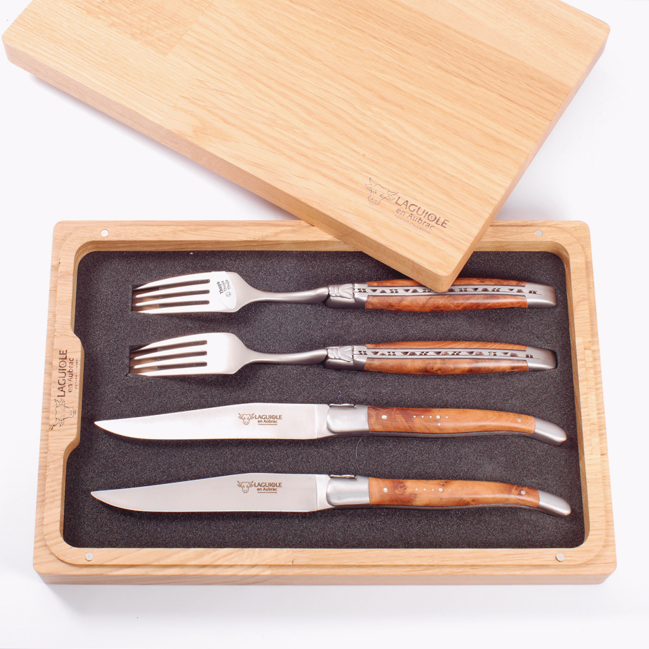Lag-en-Aubrac-Thuja-1 Steak knife set Thuja Laguiole en Aubrac