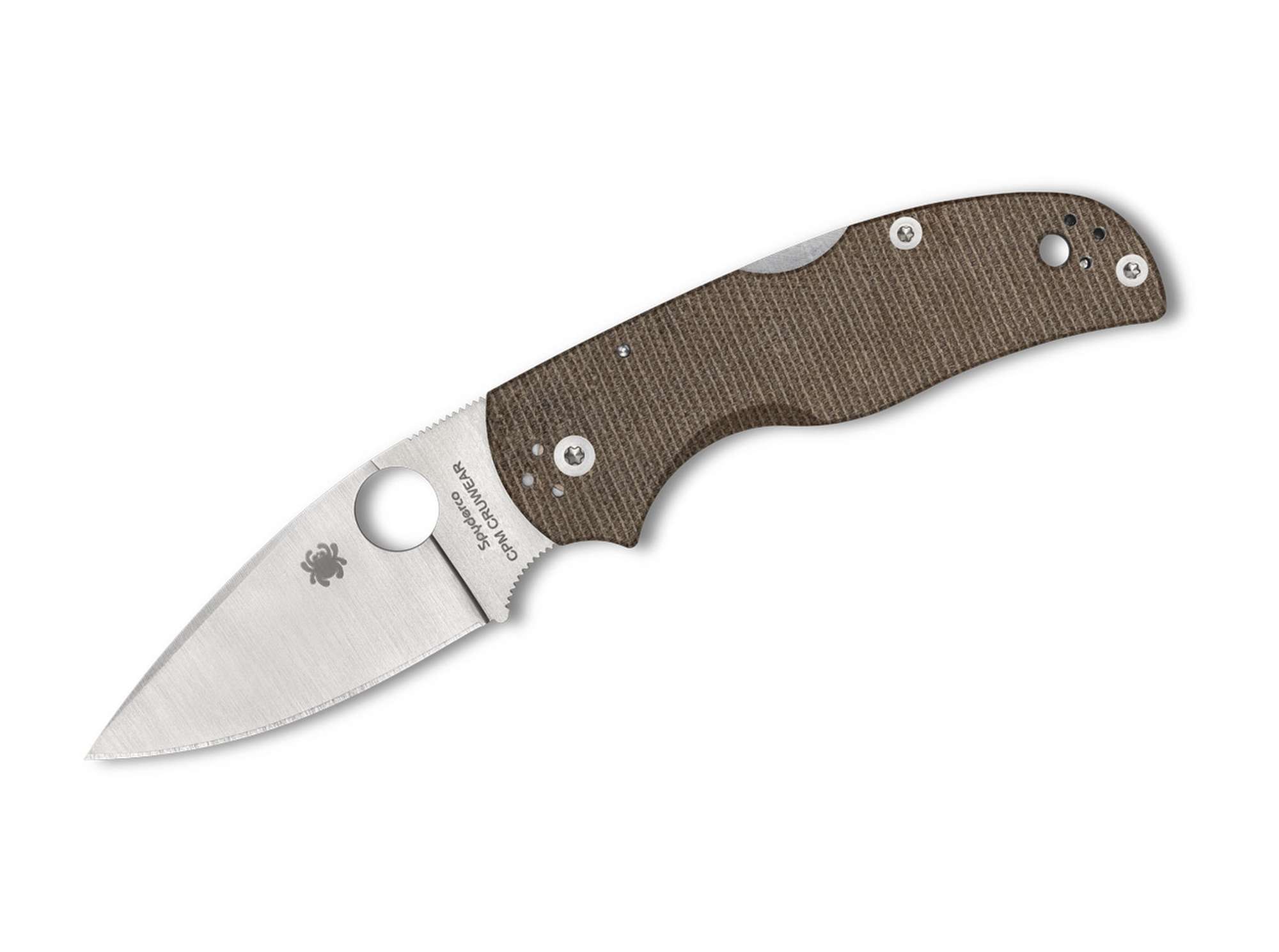 Spyderco Native 5 Brown Canvas Micarta CPM Cru-Wear Spyderco Native 5 Brown Canvas Micarta CPM Cru-Wear