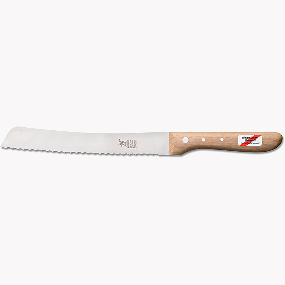 Bread knife beech with polished shaft