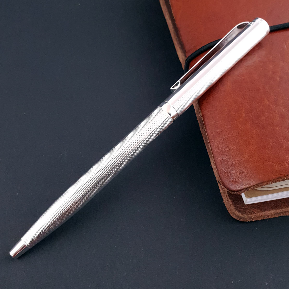 Ball pen diamond silver