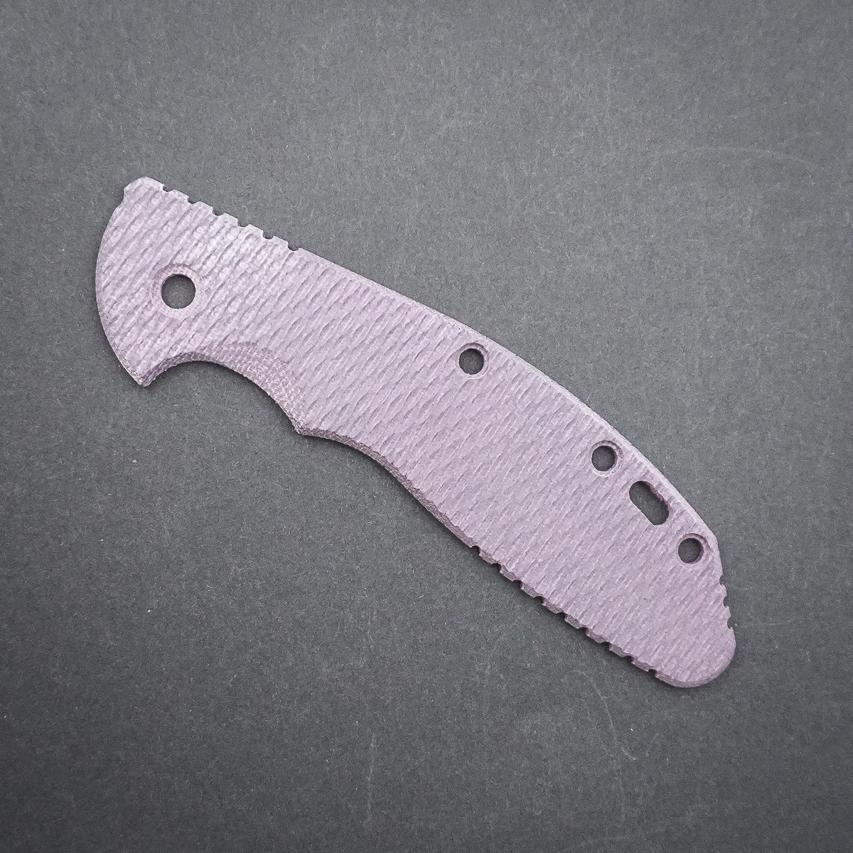 Rick Hinderer XM24 Micarta Scale Textured Burgundy RH3TBur