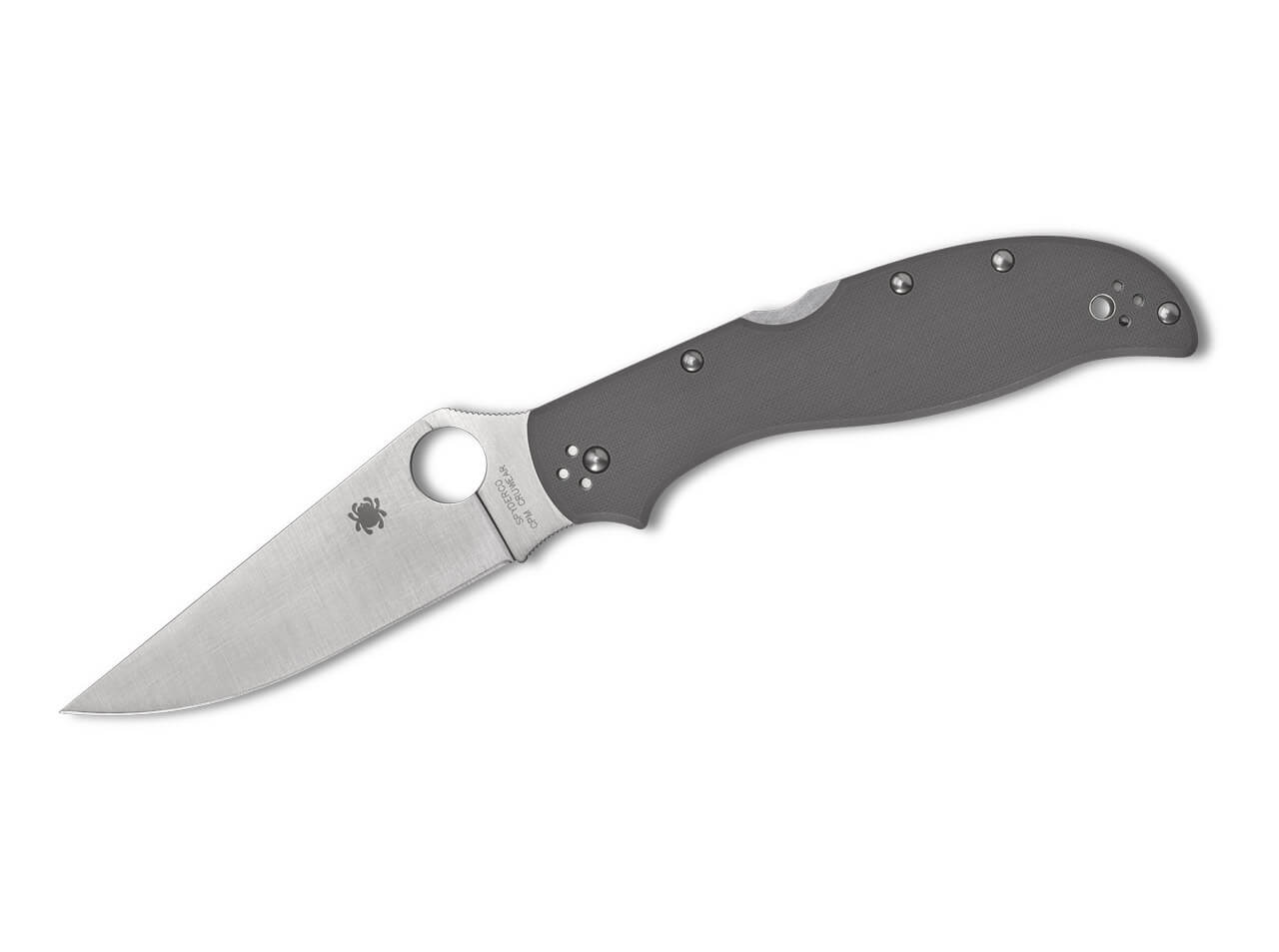 spyderco-stretch-2-xl-gray-g10-cpm-cruwear-plainedge-01sp1222 Spyderco Stretch 2 XL Gray G10 CPM CruWear PlainEdge
