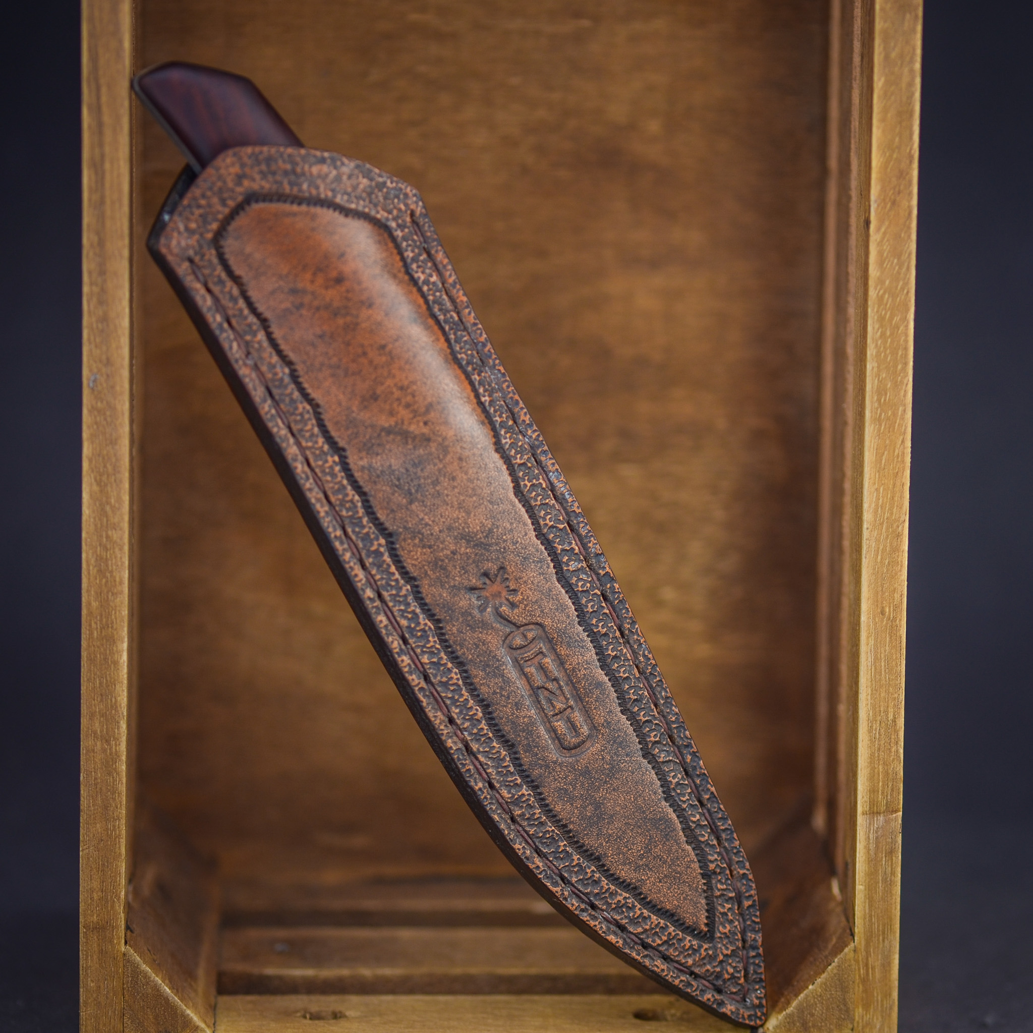 TNT Knives Custom Fixed Suminagashi Cocobolo  – Bild 4