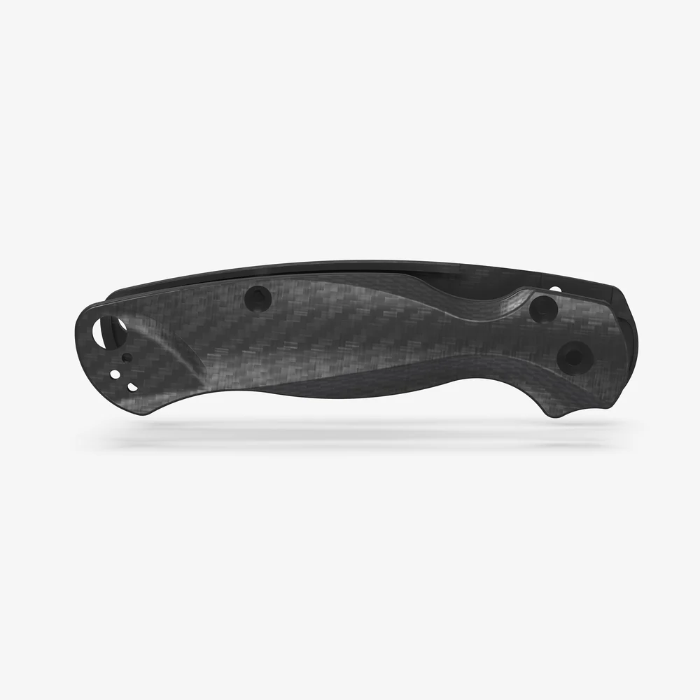 Flytanium Carbon Fiber Lotus Scales for Spyderco Paramilitary 2 Knife - Basket Weave – Image 2