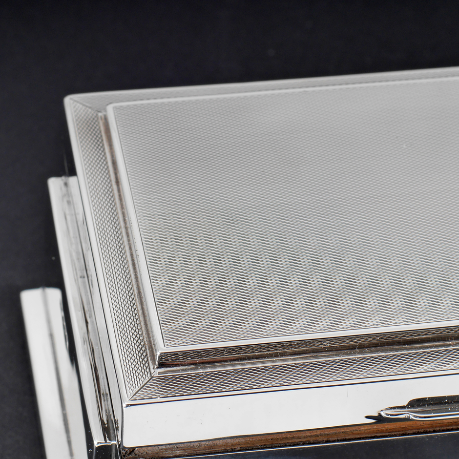 Zigarrendose Sterling Silber Art Deco