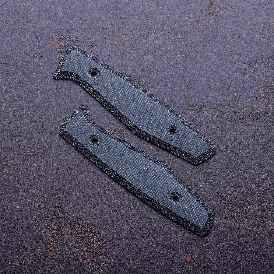 Daily Knives AK1 Scales Plain Canvas Micarta black