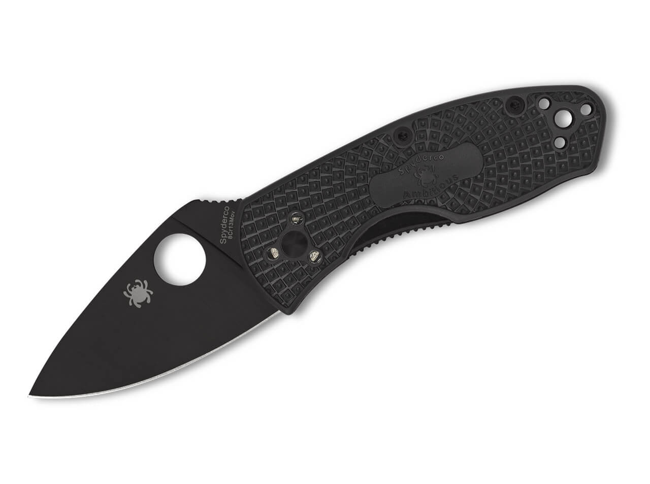 spyderco-ambitious-lightweight-black-blade-plainedge-01sp1215 Spyderco Ambitious Lightweight Black Blade PlainEdge