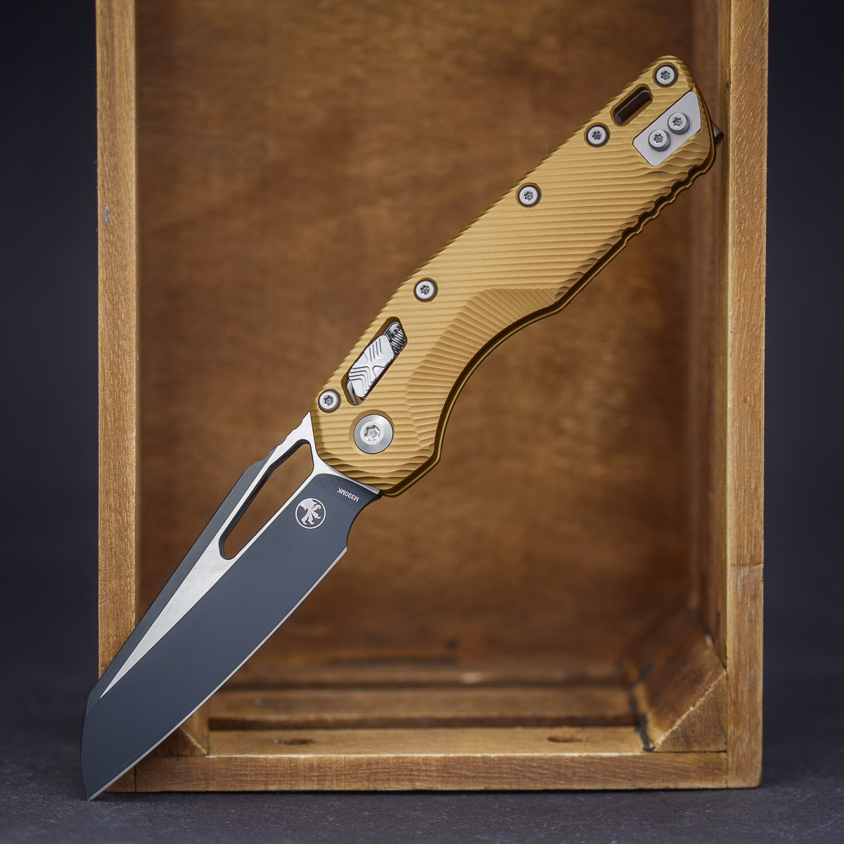 Microtech MSI S/E Black Standard Fluted Aluminium Tan Klinge, Messer, Waffe, Dolch