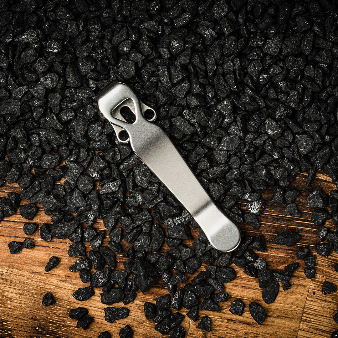 Lynch Deepcarry-Clip Titanium Sandwashed for Benchmade/ Emerson/ ProTech – Image 1