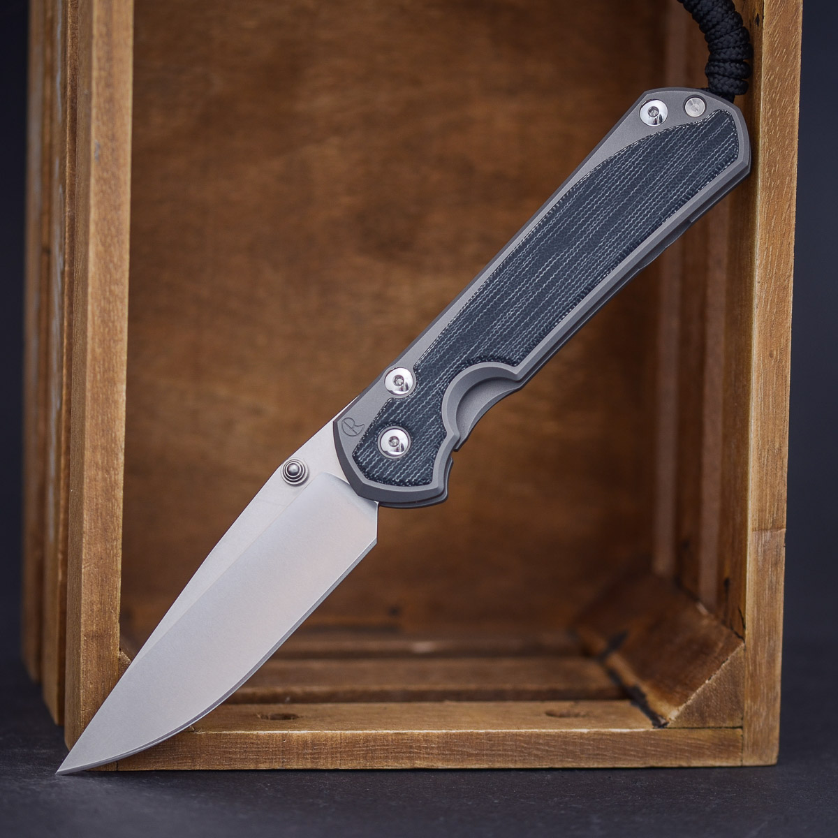 Chris Reeve Sebenza Micarta Schwarz Glass Blasted Double Lug