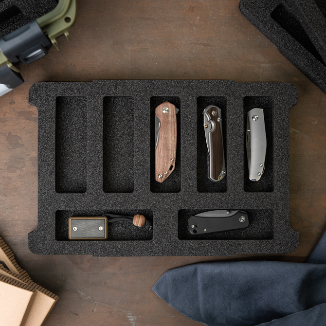 Knife Lounge Case Inlay for 7 knives Knife Lounge Case Inlay for 7 knives