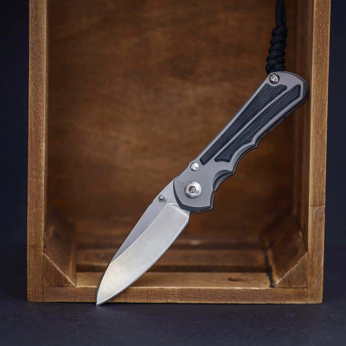 Chris Reeve Inkosi Micarta Schwarz Glass Blasted Waffe, Klinge, Dolch, Messer