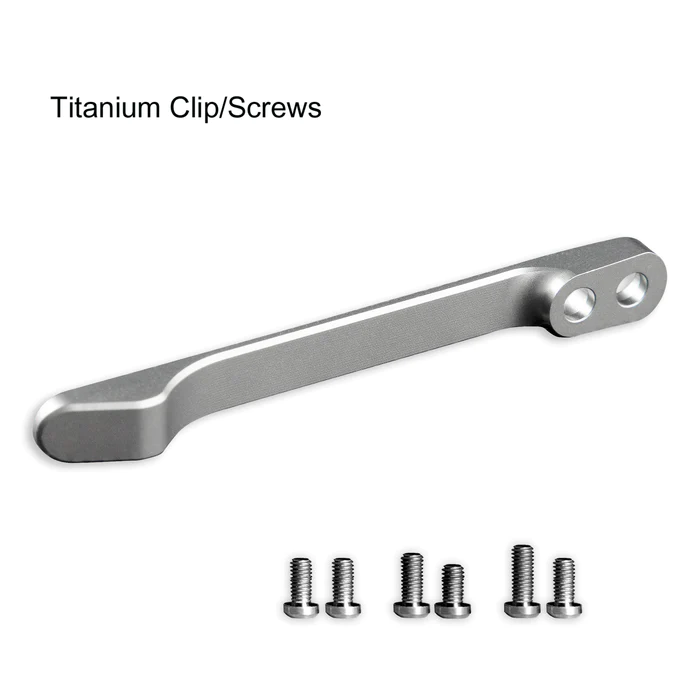 Civivi Titanium Plain Pocket Clip with 6PCS Titanium screws