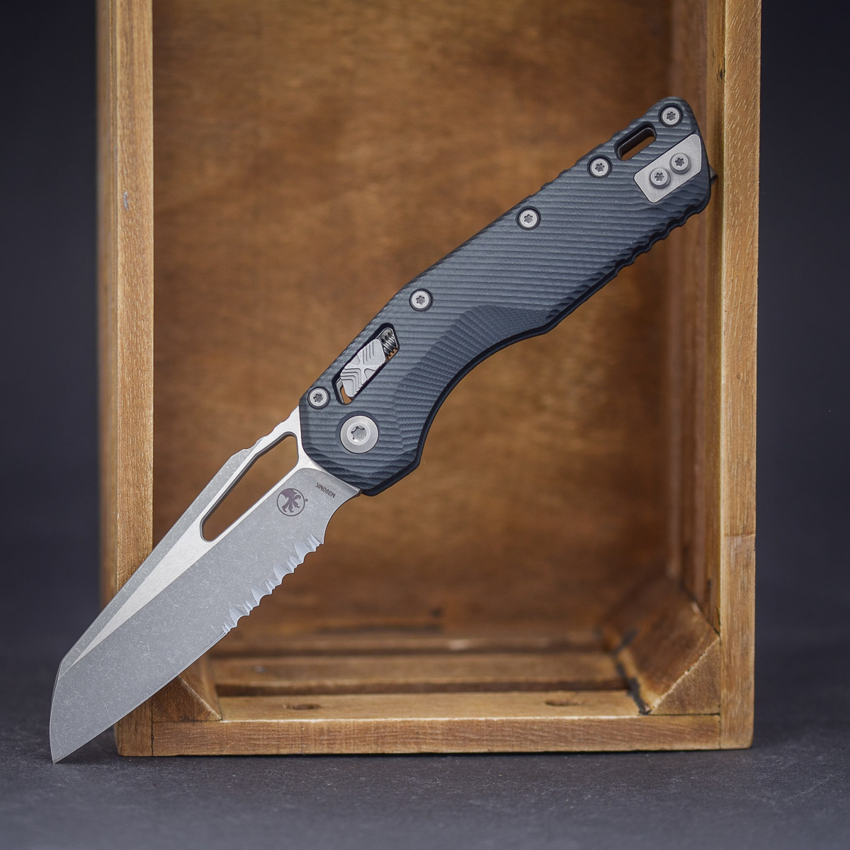 Microtech MSI S/E Apocalyptic Fluted G10 Black P/S Klinge, Messer, Waffe, Dolch