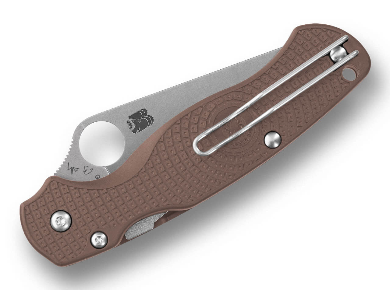 Spyderco Para Military 2 Lightweight CPM 15V Brown FRN Sprint Run – Image 2