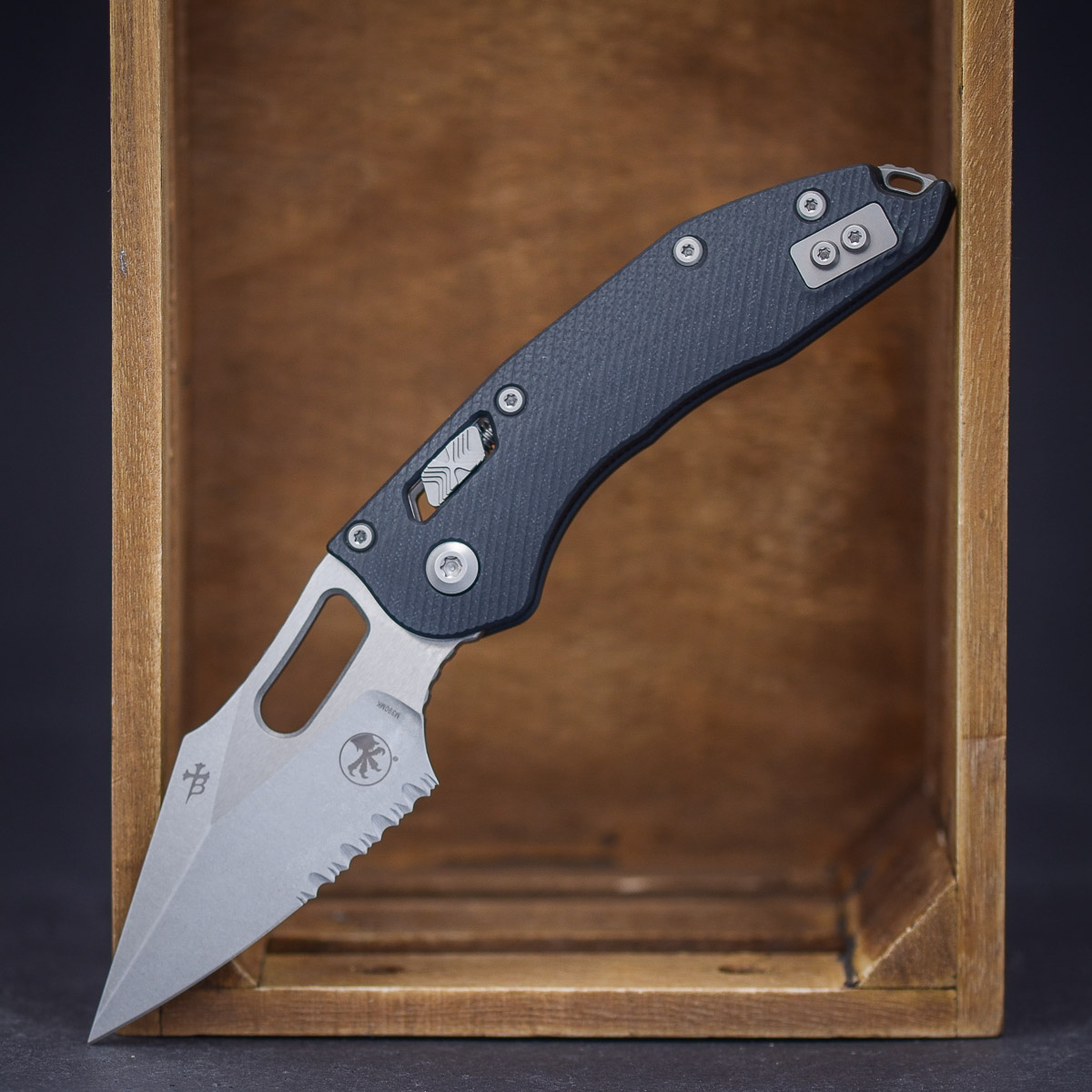 Microtech Stitch S/E RAM - LOK Fluted G10 Black P/S Klinge, Messer, Waffe, Dolch