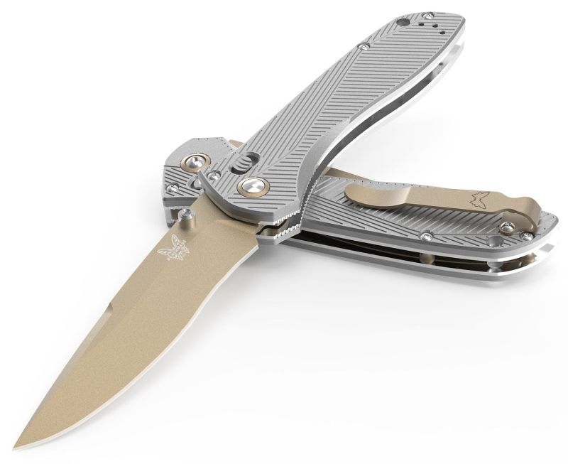 Benchmade 710FE-24 Gray Aluminium Klinge, Dolch, Messer, Waffe