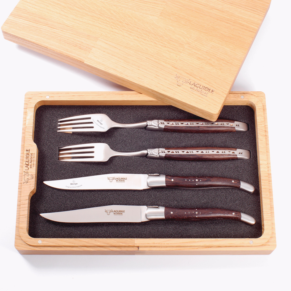 Lag-en-Aubrac-Wenge-1 Steak knife set Wenge Laguiole en Aubrac