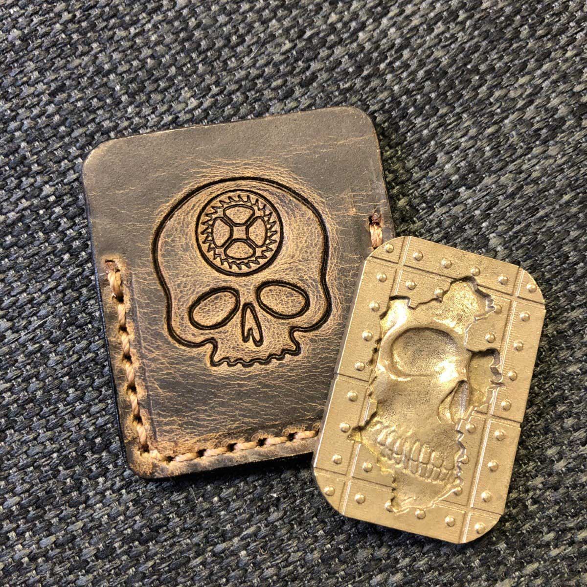 CarpeDiemLederMementoMori Carpe Diem EDC Leather Sleeve for Worry Stone